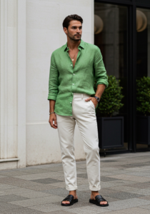 Top 7 Linen Green Shirt Outfit Ideas to Stay Cool and Classy